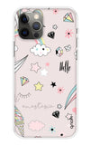 Unicorn Doodle iPhone 13 Pro Back Cover