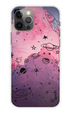 Space Doodles Art iPhone 13 Pro Back Cover