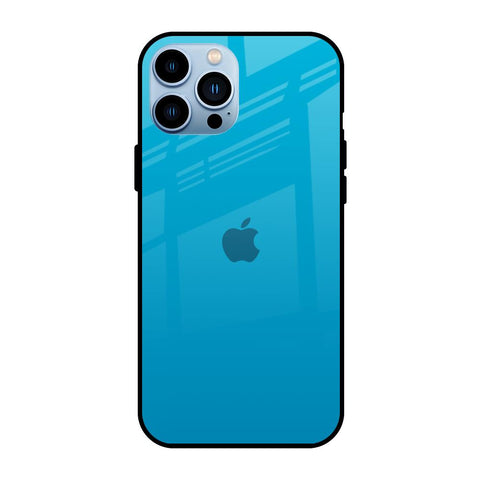 Blue Aqua iPhone 13 Pro Max Glass Back Cover Online