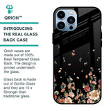 Floating Floral Print Glass Case for iPhone 13 Pro Max