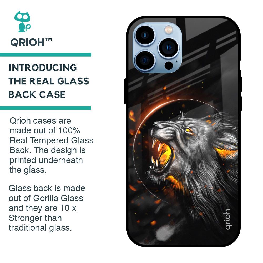 Aggressive Lion Glass Case for iPhone 13 Pro Max