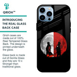 Anime Red Moon Glass Case for iPhone 13 Pro Max