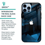 Polygonal Blue Box Glass Case For iPhone 13 Pro Max