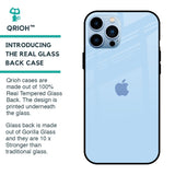 Pastel Sky Blue Glass Case for iPhone 13 Pro Max