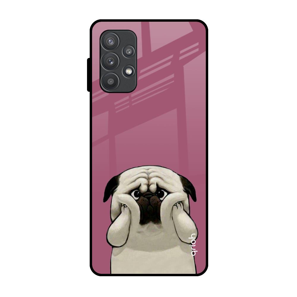 Funny Pug Face Samsung Galaxy A52s 5G Glass Back Cover Online
