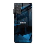 Polygonal Blue Box Samsung Galaxy A52s 5G Glass Back Cover Online
