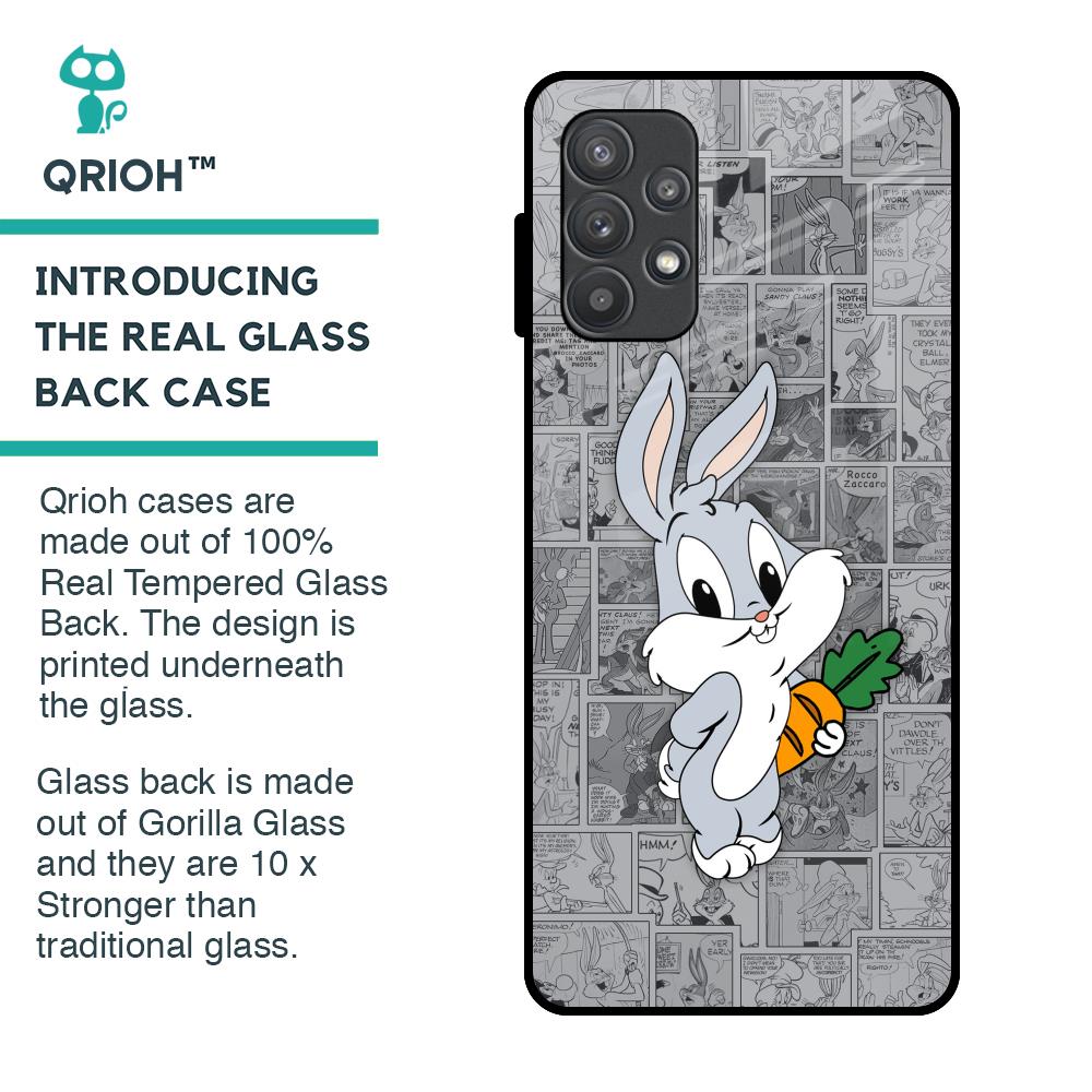 Cute Baby Bunny Glass Case for Samsung Galaxy A52s 5G