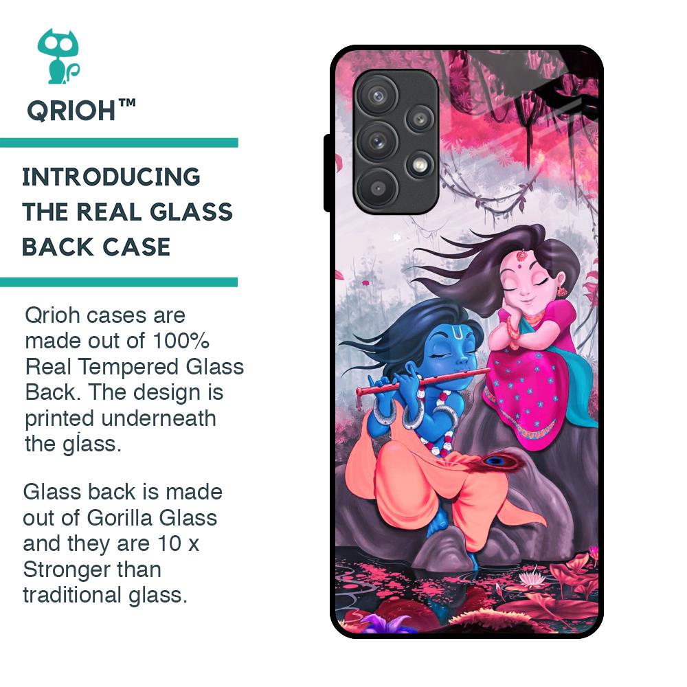 Radha Krishna Art Glass Case for Samsung Galaxy A52s 5G