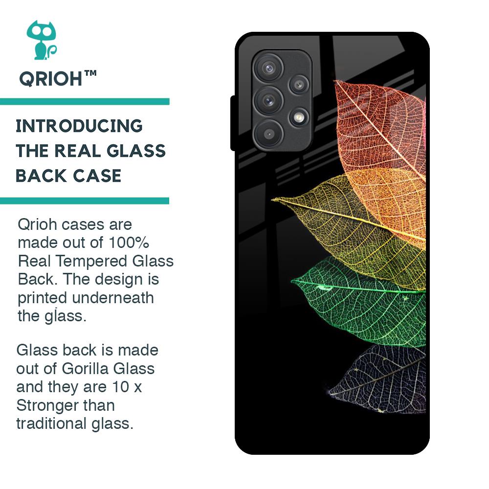 Colorful Leaves Glass Case for Samsung Galaxy A52s 5G