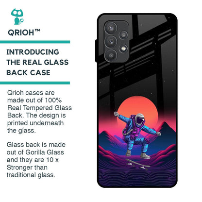 Retro Astronaut Glass Case for Samsung Galaxy A52s 5G