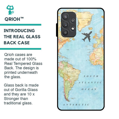 Travel Map Glass Case for Samsung Galaxy A52s 5G