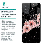 Floral Black Band Glass Case For Samsung Galaxy A52s 5G