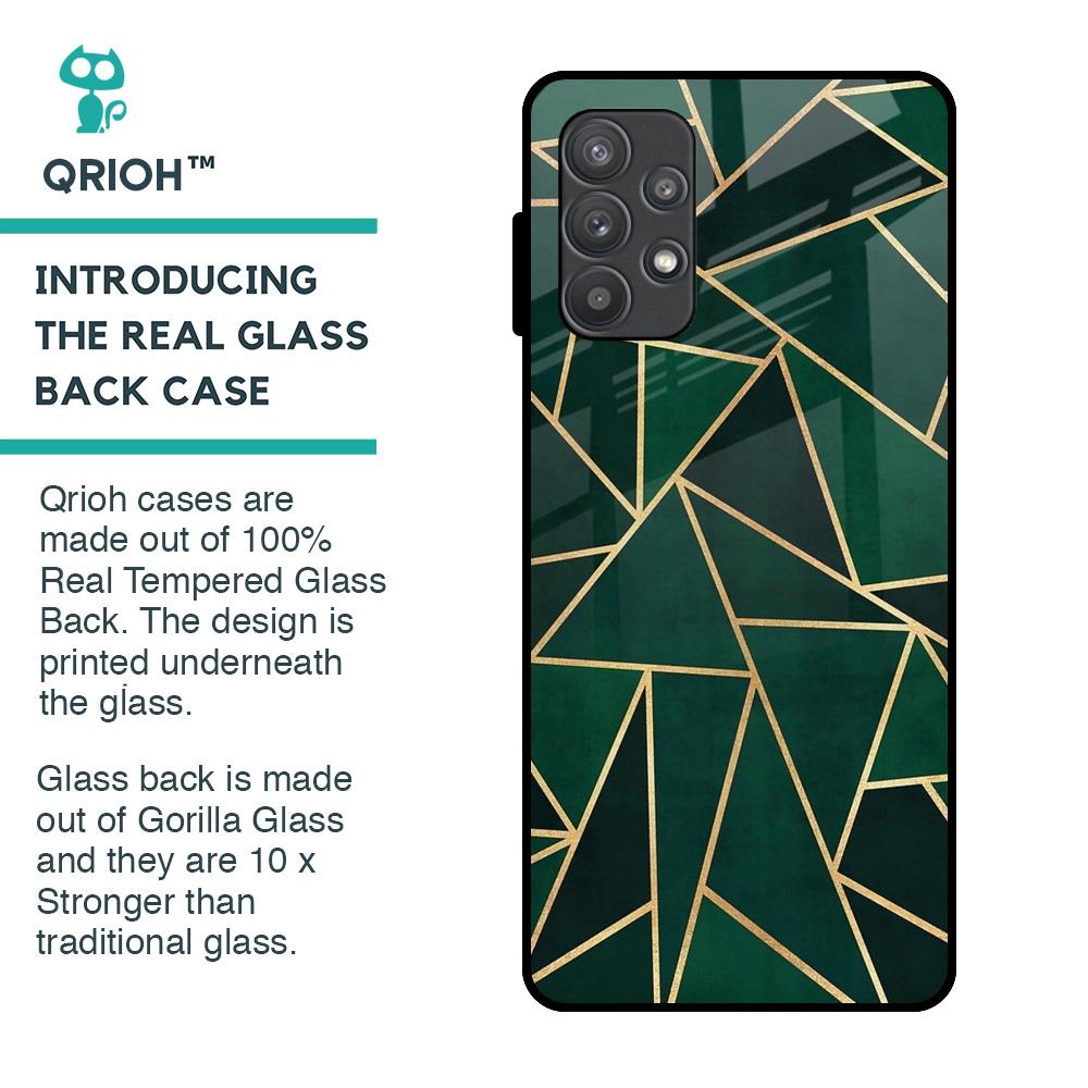 Abstract Green Glass Case For Samsung Galaxy A52s 5G