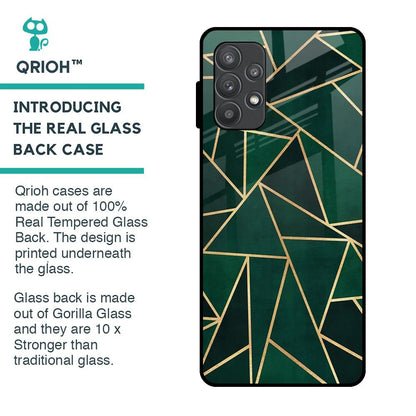 Abstract Green Glass Case For Samsung Galaxy A52s 5G