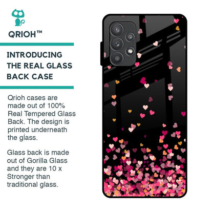 Heart Rain Fall Glass Case For Samsung Galaxy A52s 5G