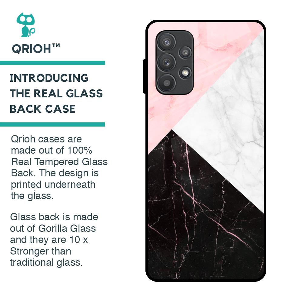 Marble Collage Art Glass Case For Samsung Galaxy A52s 5G