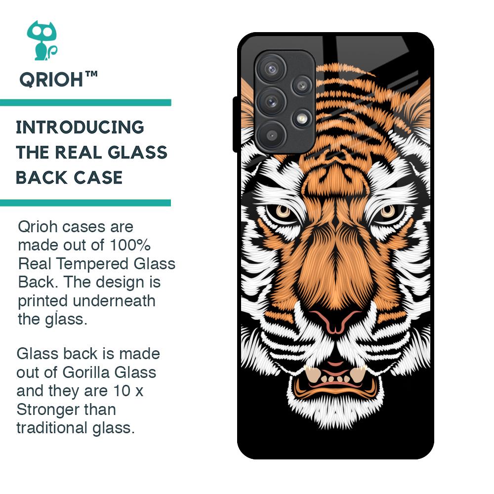 Angry Tiger Glass Case For Samsung Galaxy A52s 5G
