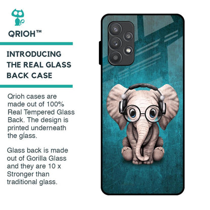 Adorable Baby Elephant Glass Case For Samsung Galaxy A52s 5G
