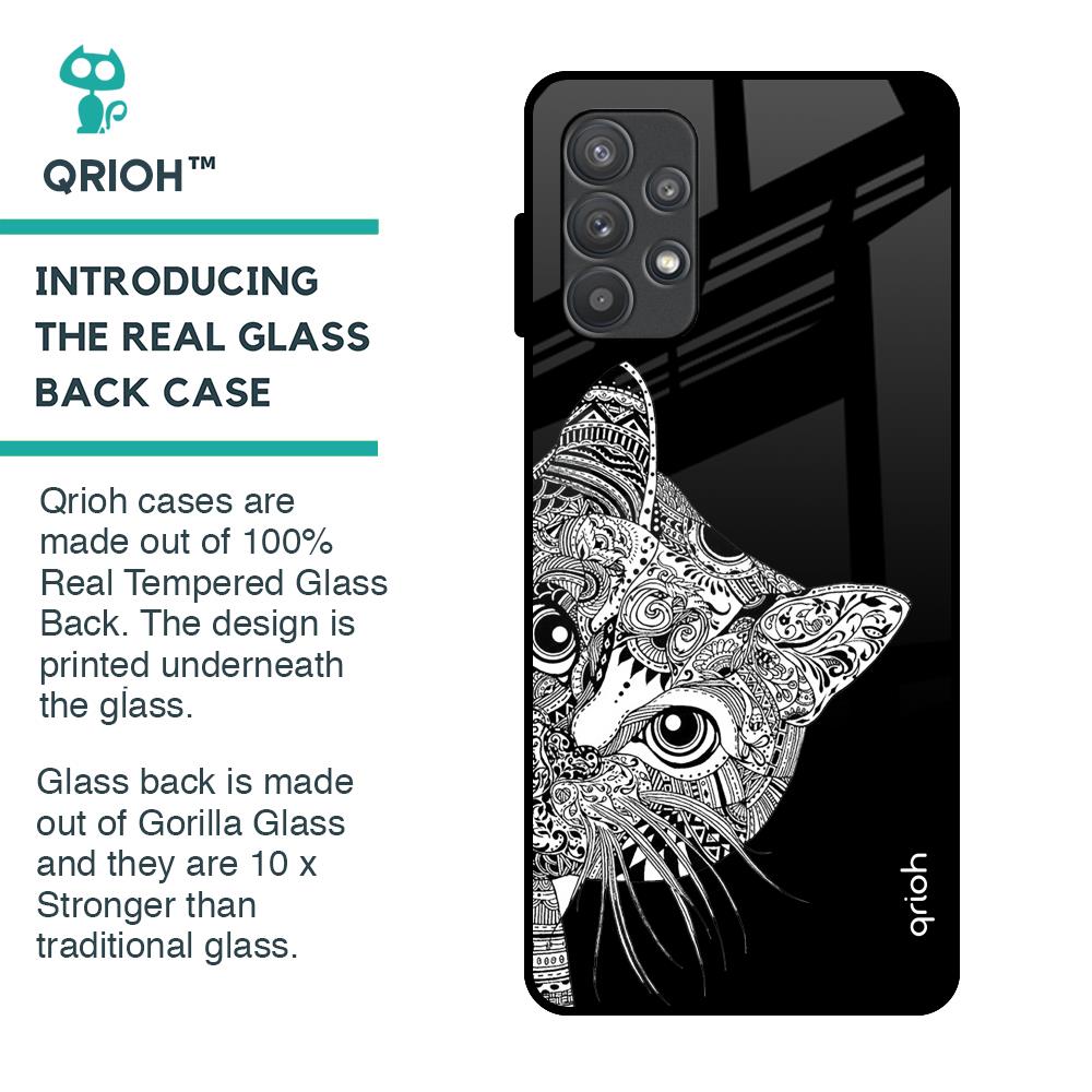 Kitten Mandala Glass Case for Samsung Galaxy A52s 5G