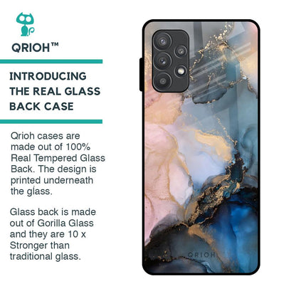 Marble Ink Abstract Glass Case for Samsung Galaxy A52s 5G