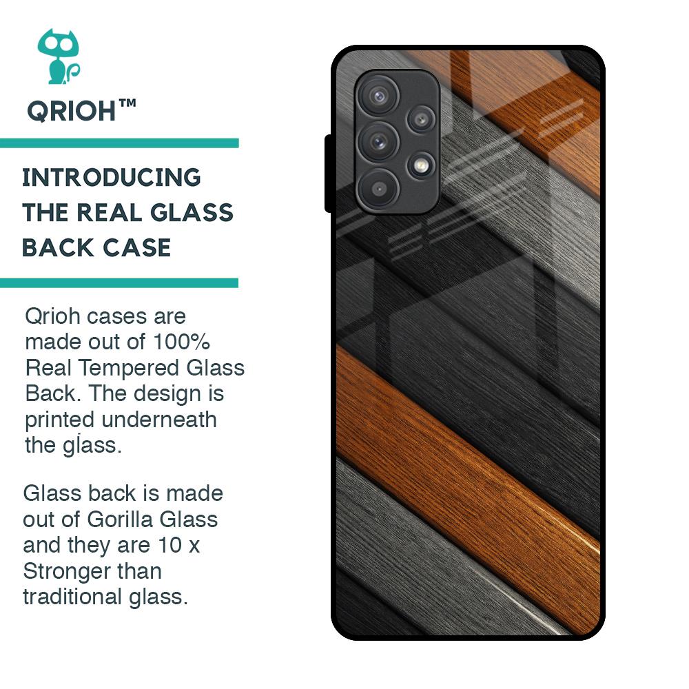Tri Color Wood Glass Case for Samsung Galaxy A52s 5G