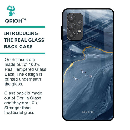 Deep Ocean Marble Glass Case for Samsung Galaxy A52s 5G