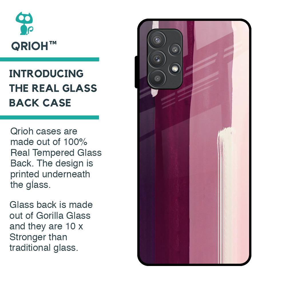 Brush Stroke Art Glass Case for Samsung Galaxy A52s 5G