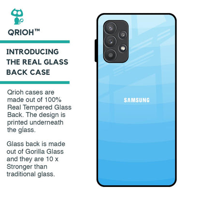 Wavy Blue Pattern Glass Case for Samsung Galaxy A52s 5G
