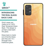 Orange Curve Pattern Glass Case for Samsung Galaxy A52s 5G