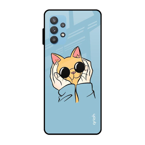 Adorable Cute Kitty Samsung Galaxy A52s Glass Cases & Covers Online