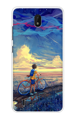 Riding Bicycle to Dreamland Nokia C01 Plus Back Cover