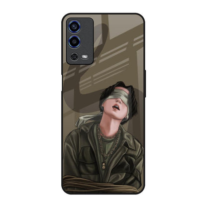 Blind Fold Oppo A55 Glass Back Cover Online