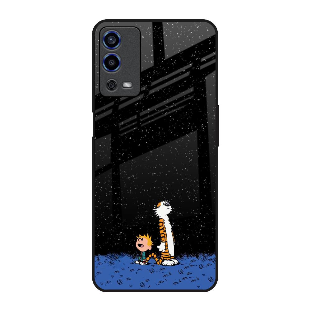 Night Sky Star Oppo A55 Glass Back Cover Online