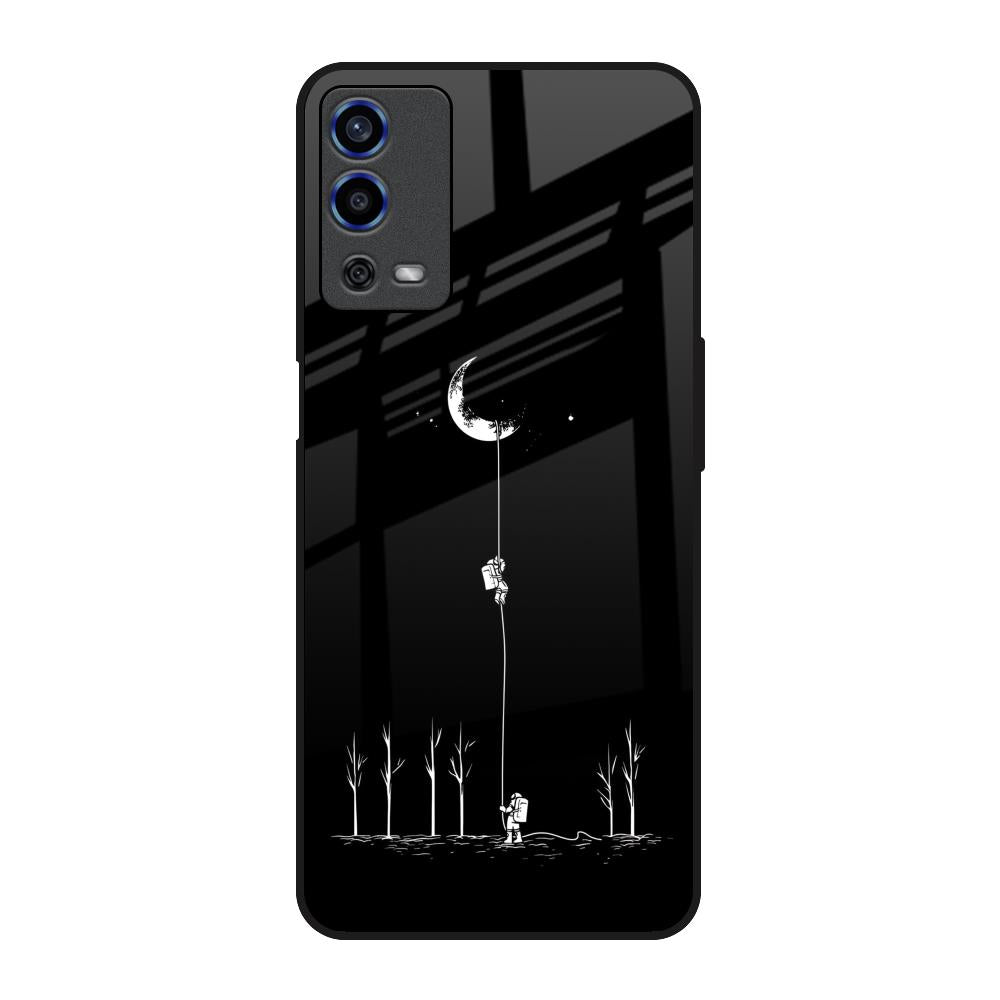 Catch the Moon Oppo A55 Glass Back Cover Online