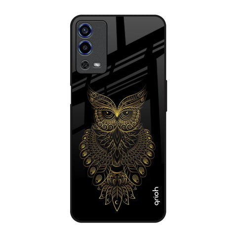 Golden Owl Oppo A55 Glass Back Cover Online