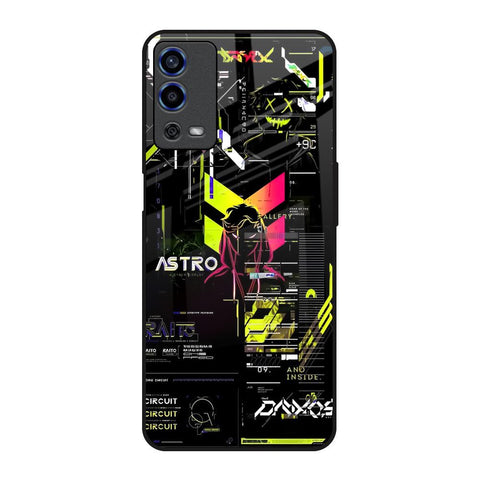 Astro Glitch Oppo A55 Glass Back Cover Online