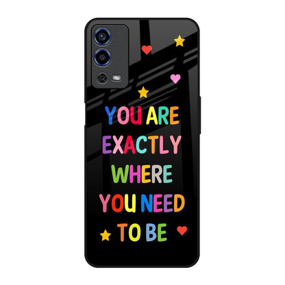 Magical Words Oppo A55 Glass Back Cover Online