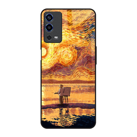 Sunset Vincent Oppo A55 Glass Back Cover Online