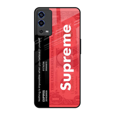 Supreme Ticket Oppo A55 Glass Back Cover Online