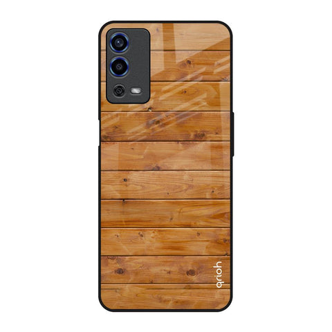Timberwood Oppo A55 Glass Back Cover Online