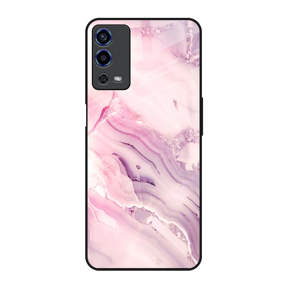 Diamond Pink Gradient Oppo A55 Glass Back Cover Online