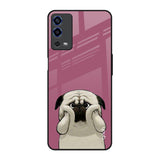 Funny Pug Face Oppo A55 Glass Back Cover Online
