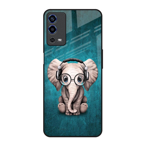 Adorable Baby Elephant Oppo A55 Glass Back Cover Online