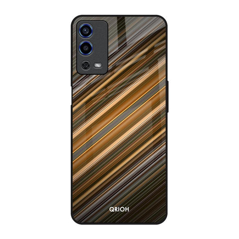 Diagonal Slash Pattern Oppo A55 Glass Back Cover Online