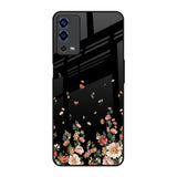 Floating Floral Print Oppo A55 Glass Back Cover Online