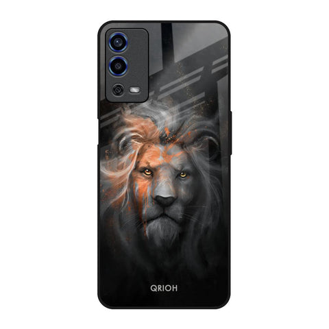 Devil Lion Oppo A55 Glass Back Cover Online