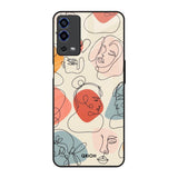 Abstract Faces Oppo A55 Glass Back Cover Online