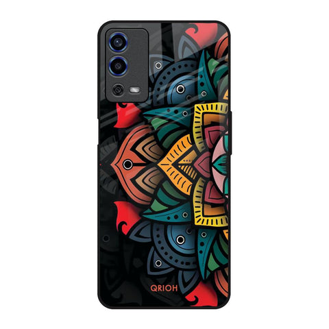 Retro Gorgeous Flower Oppo A55 Glass Back Cover Online