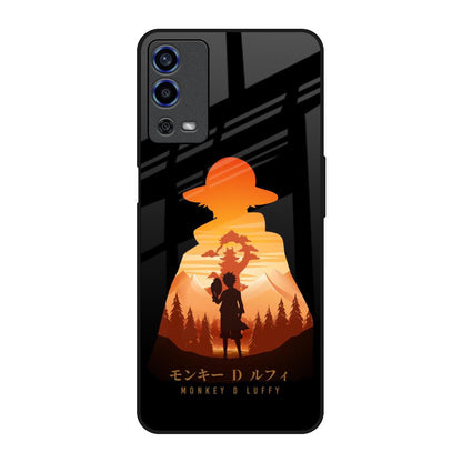 Luffy One Piece Oppo A55 Glass Back Cover Online