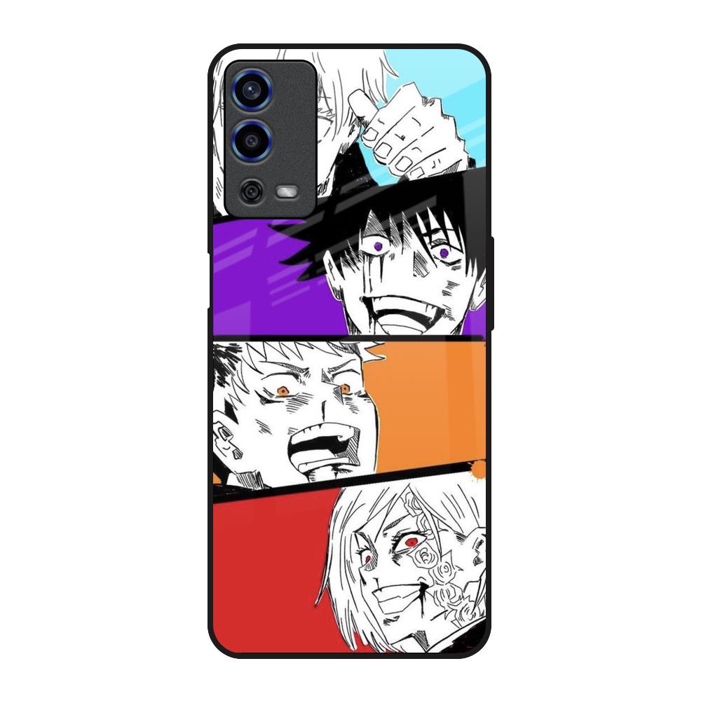 Anime Sketch Oppo A55 Glass Back Cover Online